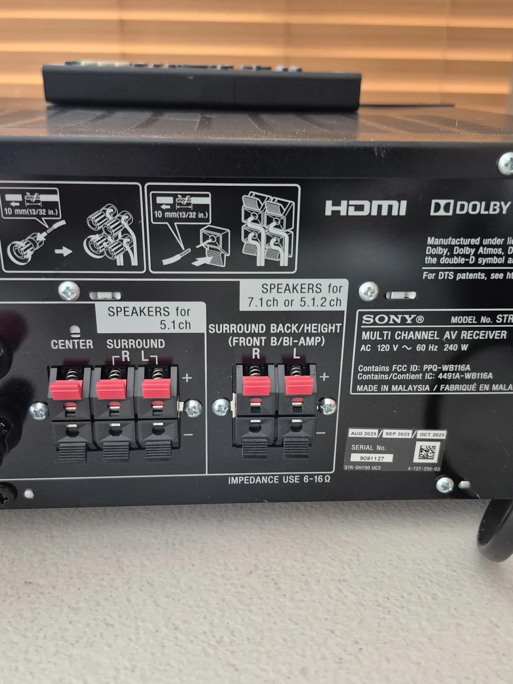 Sony stereo receiver